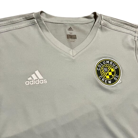 Columbus Crew Adidas Gray Embroidered Soccer Jersey, Men's Medium - Picture 2 of 4